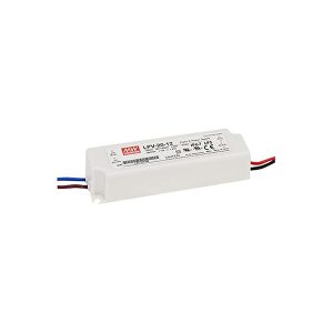 Fuente MEAN WELL LPV-20-12 de 20W 12V IP-67 especial para tiras led