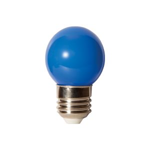 Bombilla LED Esférica económica GL E-27P 1W 230V AZUL