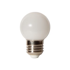 Bombilla LED Esférica económica GL E-27P 1W 230V BLANCO