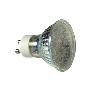 Bombilla LED GU-10 M-LUZ 2W 230V AMARILLO (21 leds DE 5 mm.)