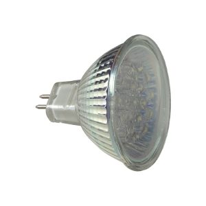 Bombilla LED MR-16 M-LUZ 2W 12V AMARILLO (21 leds DE 5 mm.)