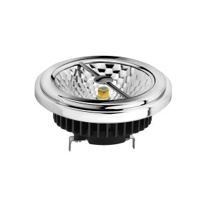 Bombilla LED QR111 GL G53 15W 230V 2700°K 15º base aluminio