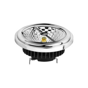 Bombilla LED QR111 GL G53 15W 230V 2700°K 24º base aluminio