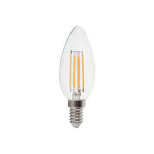 Bombilla LED Vela GL filamento COB E-14P 4W 230V 3000°K