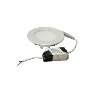 Downlight empotrar redondo 6W 230V 3000ºK color lacado en blanco