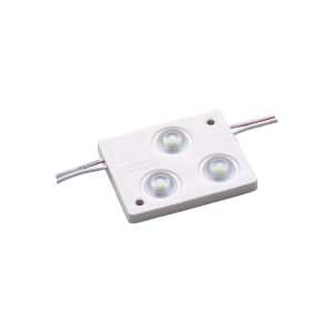 Módulo 3 LED 1.5W 12V 3000ºK con lupa 160º ALTA PROTECCION CONTRA SUBIDAS DE TENSION y con adhesivo