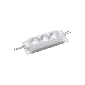 Módulo 3 LED 3W 24V 6000ºK con lupa 11X40º ALTA PROTECCION CONTRA SUBIDAS DE TENSION y con adhesivo