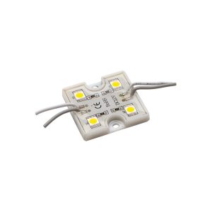 Módulo 4 LED 1.25W 12V 10000ºK con 120º y con adhesivo