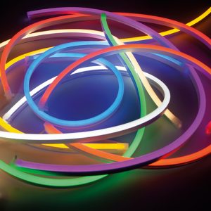 Tira Neón 12W 24V ROSA silicona flexible 13x23mm