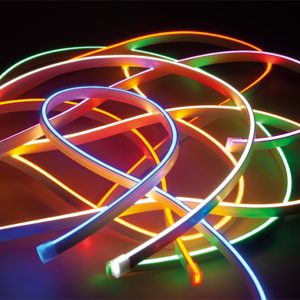 Tira Neón 12W 24V ROSA silicona flexible 6x12mm