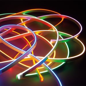 Tira Neón 12W 24V ROSA silicona flexible 7x14mm