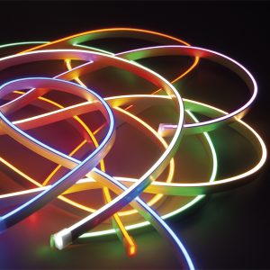 Tira Neón 12W 24V ROSA silicona flexible 8,5x14mm