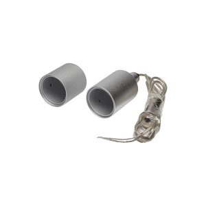Soporte techo para tubo neón de silicona 25mm 2 piezas con 1 m. de cable