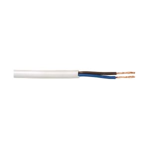 Cable manguera redonda blanca 2x1 mm.