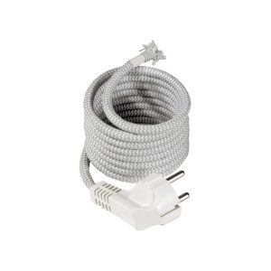 Conexión PLANCHA inyectada con toma de tierra 3x0.75mm  GRIS/BLANCA 2 metros