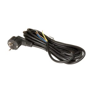 Clavija inyectada con toma de tierra 3x0.75mm manguera NEGRA 3 metros