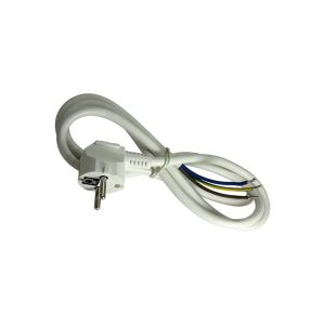 Clavija inyectada con toma de tierra 3x0.75mm manguera BLANCA 3 metros