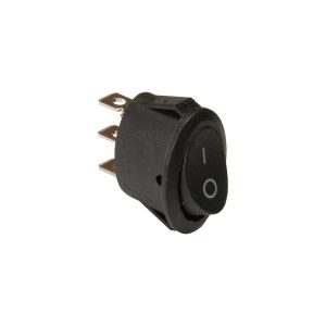 Interruptor ovalado negro, tecla negra 10 Amp. 250V