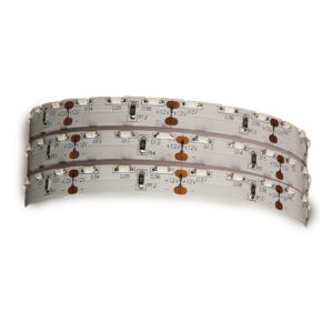 Tira LED flexible con luz de salida lateral 9,6W 12V DC, 3000K luz cálida, 96 LED SMD335/m, 615 lm/m, corte 31,5 mm, IP20.