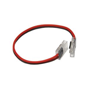 Accesorio empalmador rápido a corriente con 150 mm. cable y 2 clips de union para tira LED COB CCT de 10 mm