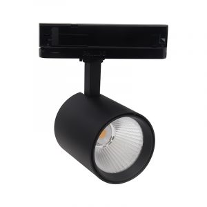 foco carril trifásico NEGRO 15W 230V  2700ºK óptica 36º, IP44