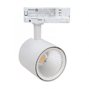 foco carril trifásico BLANCO 30W 230V  2700ºK óptica 36º, IP44