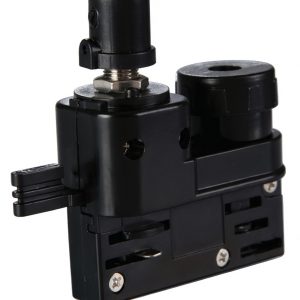 Adaptador foco serie "A" para carril trifásico 4 conductores negro