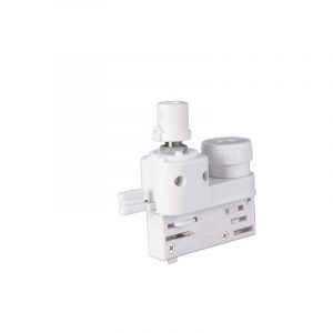 Adaptador foco serie "A" para carril trifásico 4 conductores negro