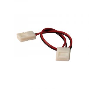 Accesorio union rápaida a corriente con 150 mm. cable y 2 clips de union para tira LED  de 8 mm