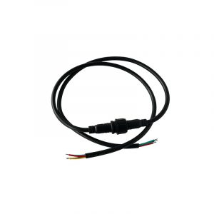 Conexión unión RGB macho-hembra 1 m. cable, IP67 negra